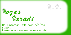 mozes varadi business card